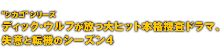 “シカゴ”シリーズ ディック・ウルフが放つ大ヒット本格捜査ドラマ、失意と転機のシーズン4