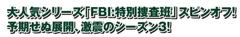 大人気シリーズ「FBI：特別捜査班」スピンオフ！予期せぬ展開、激震のシーズン3！