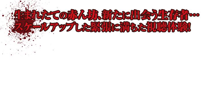 最愛の夫と住む家を失ったイヴリンは、2人の子どもと出産したばかりの赤ん坊を抱えて外の世界へ。新生児の泣き声が彼女らのサバイバル難度を上げ、前作を遥かにしのぐ緊張感に襲われる！