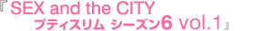 『SEX and the CITY プティスリム シーズン6 vol.1』